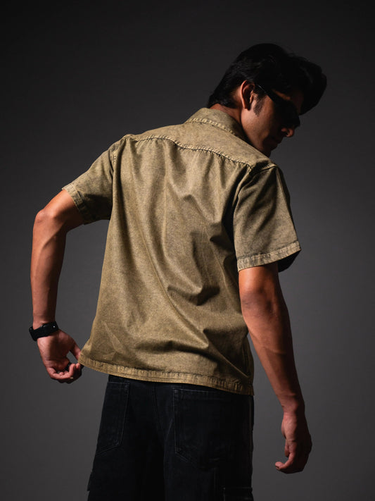 Brown Dust Theory Relaxed Fit Shirt Boozee