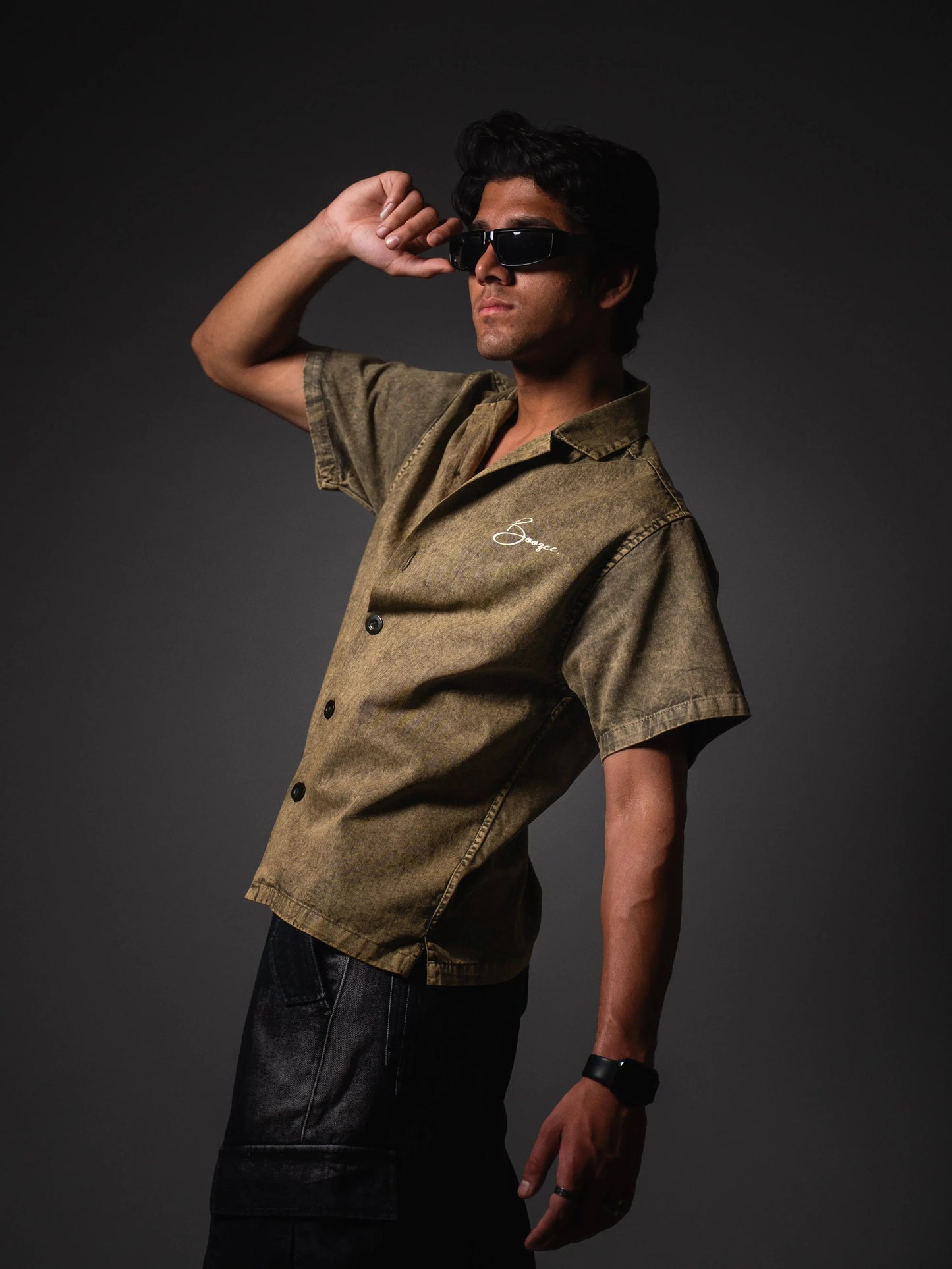 Brown Dust Theory Relaxed Fit Shirt Boozee