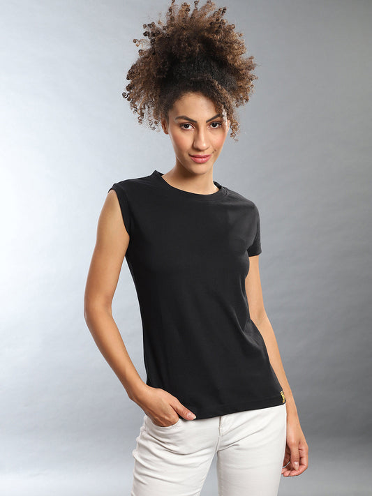 Black Round Neck T-Shirt