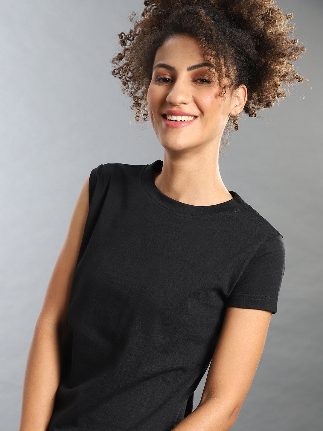 Black Round Neck T-Shirt