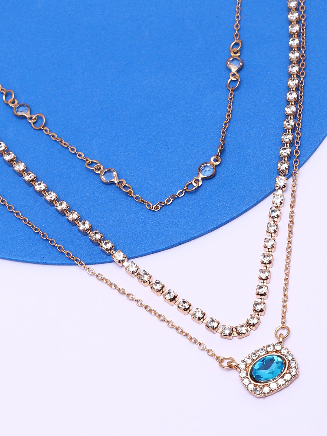 LAYERED NECKLACE WITH DESIGNER RING & MULTIPURPOSE BRACELET