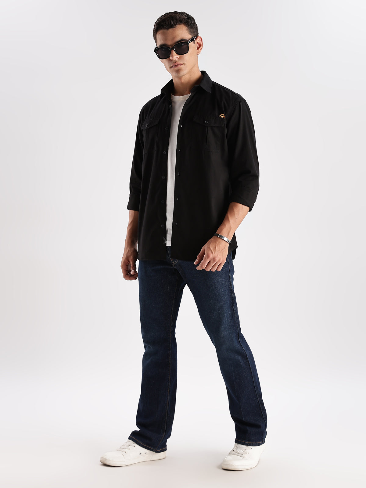 Double Pocket Mens Casual Shirt