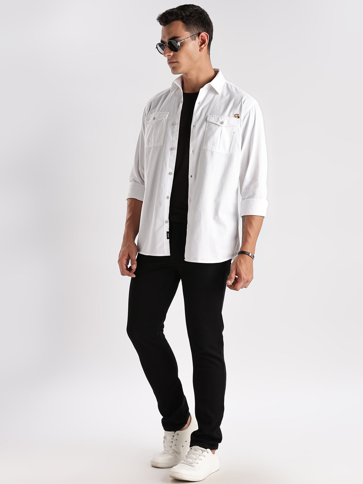 Double Pocket Mens Casual Shirt