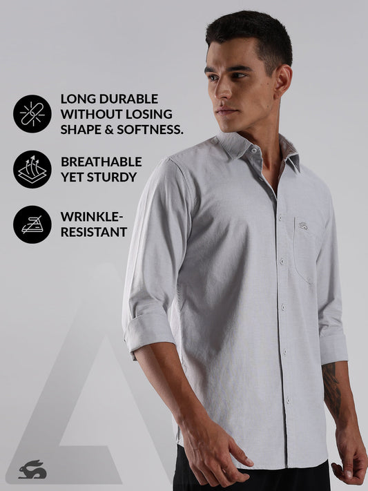 Solid Oxford Grey Shirt