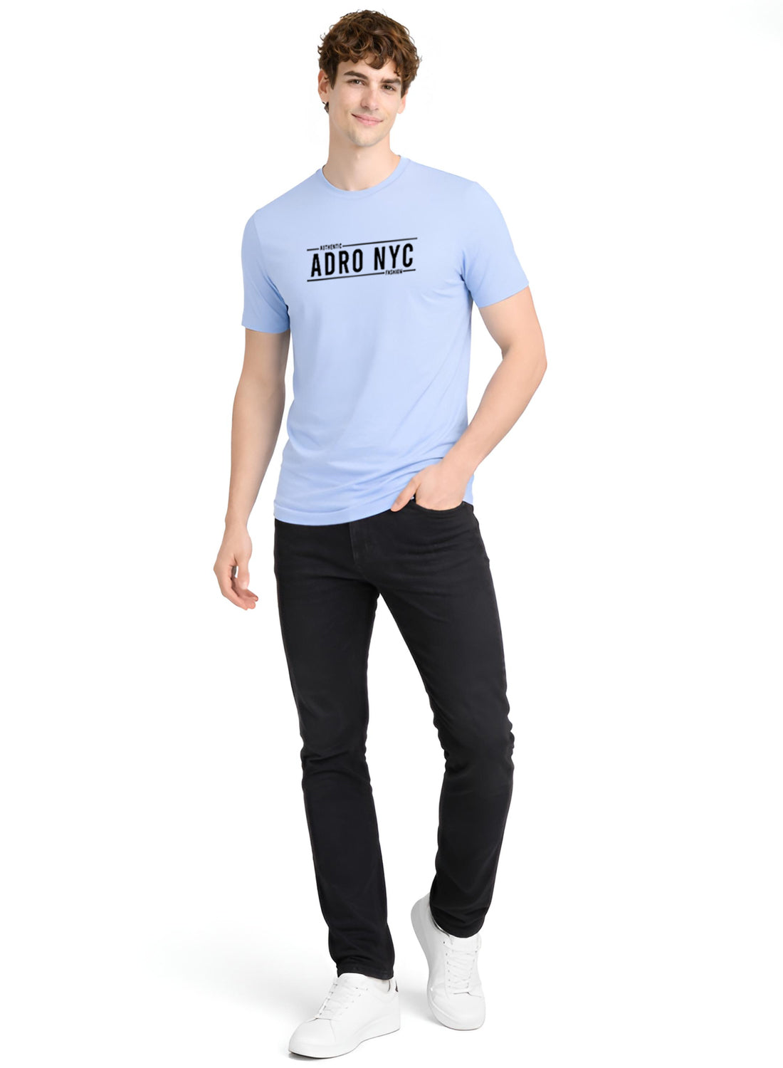 Adro Mens Branded Logo Printed T-Shirt | Typography Print 100% Cotton T shirt | Stylish Tee Summer Regular Fit Graphic Tshirt