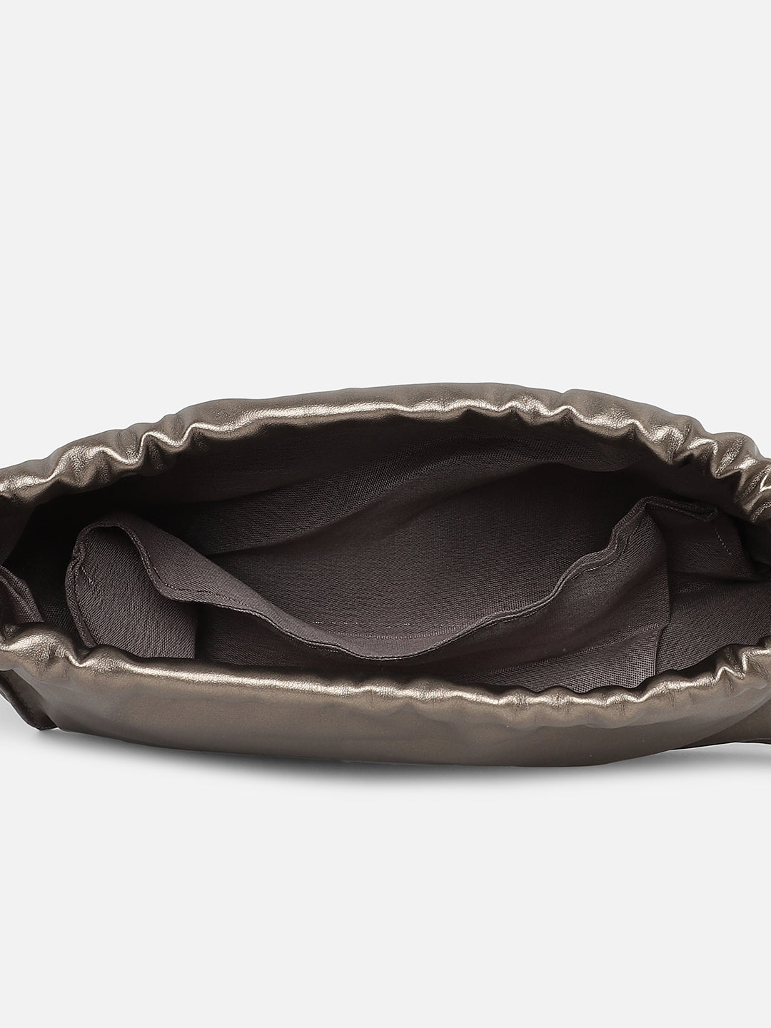 Bronze Solid Vegan Leather Handbag