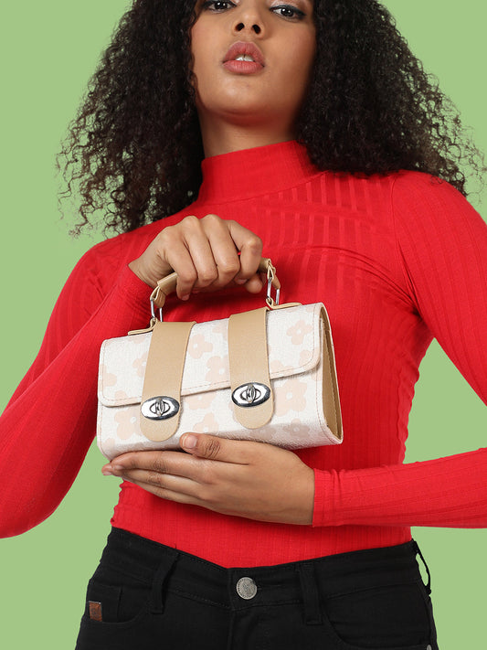 Serena White & Beige Mini Bag