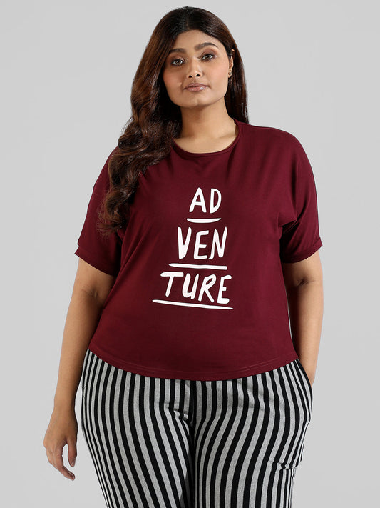 Printed Stylish Round Neck Top