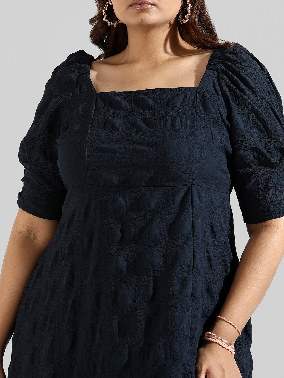 Instafab Plus Women Solid Side Cut Design Stylish Casual Dresses