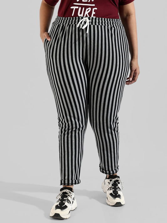 Striped Stylish Active & Evening Trackapnt