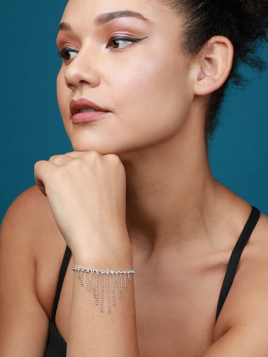 Silver-Plated Artificial Stones Necklace