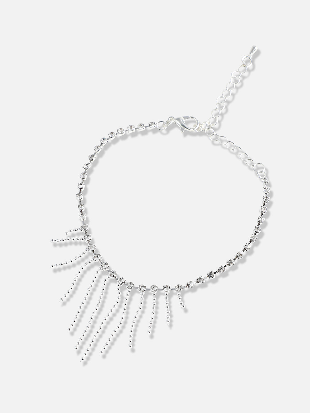 Silver-Plated Artificial Stones Necklace