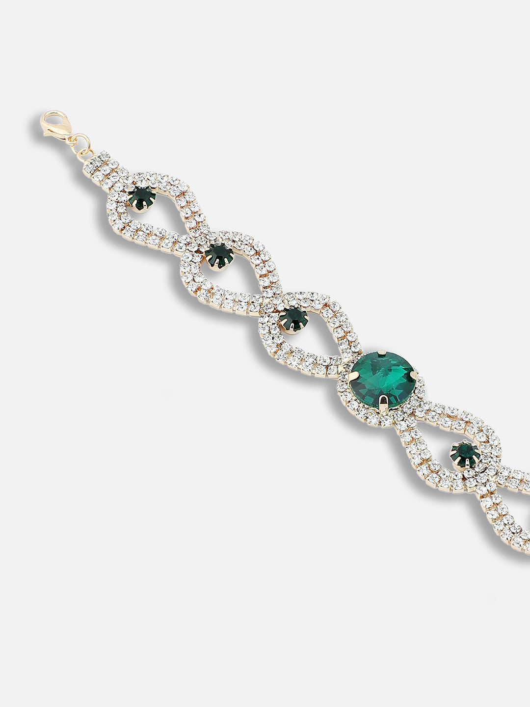GOLD PLATED PARTY DESIGNER STONE BRACELET FOR WOMEN