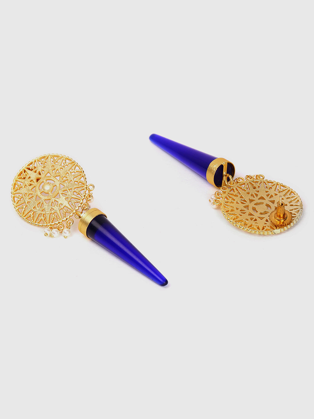 Golden Jaipuri Stone Studded Earrings