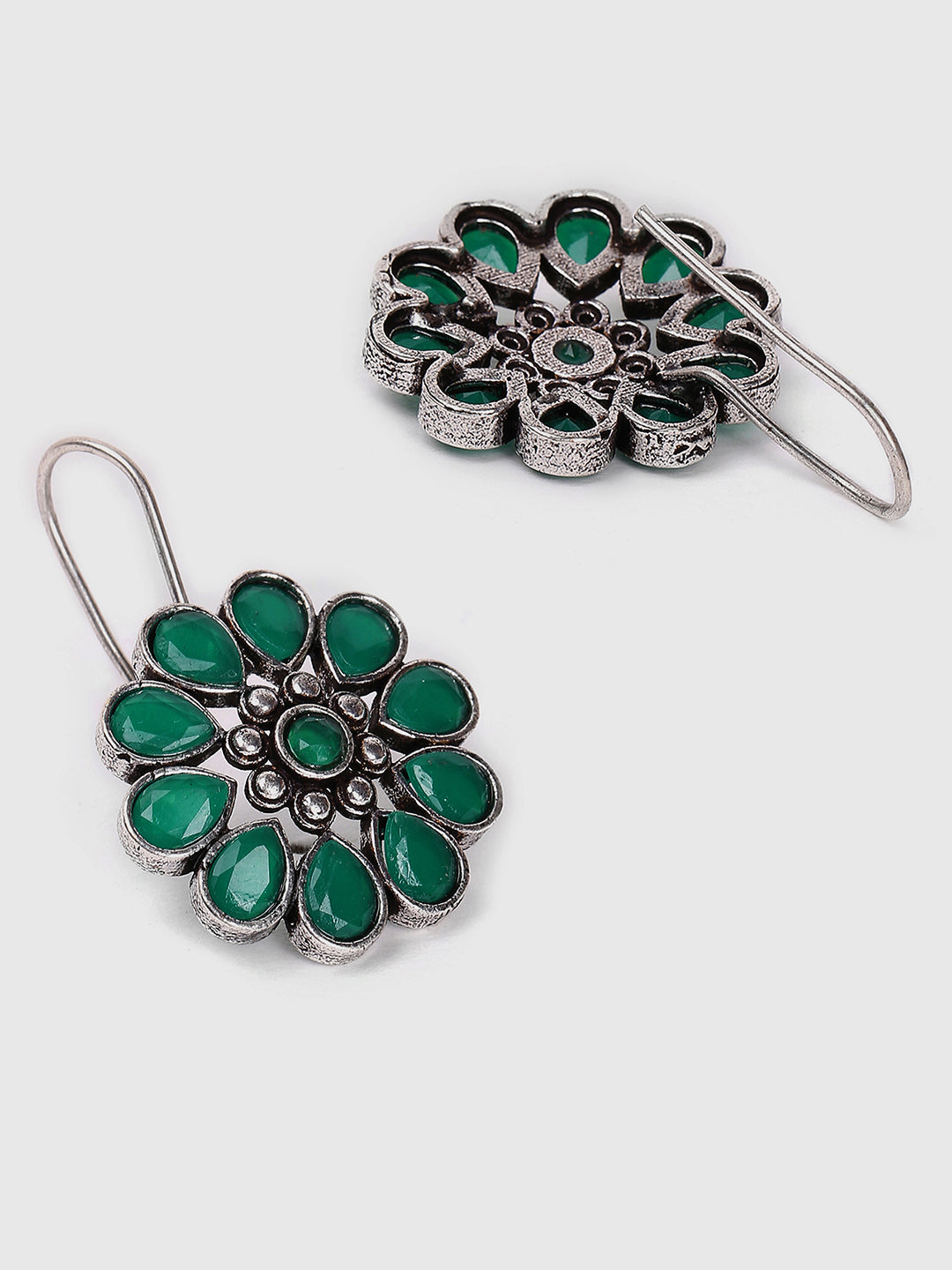 Silver-Plated Floral Studs