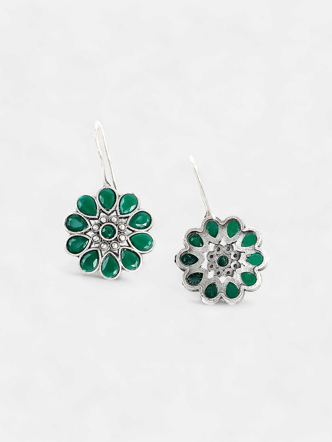 The Anahita Drop Earrings - Emerald Green-SOHEAR1006