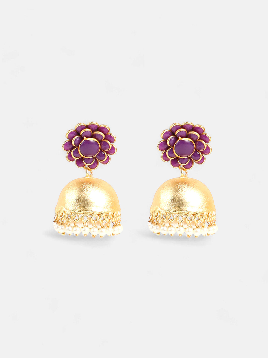 The Zaria Drop Earrings - Plum Purple-SOHEAR1018