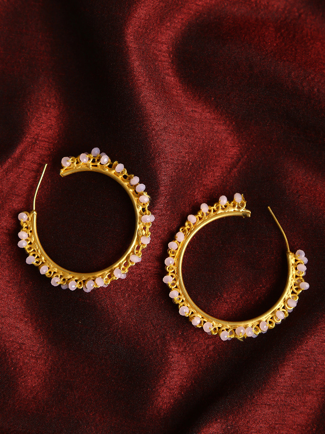 Gold-Plated Circular Earrings