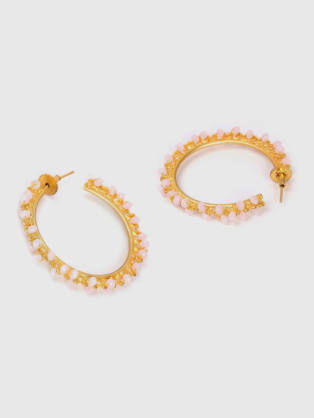 Gold-Plated Circular Earrings