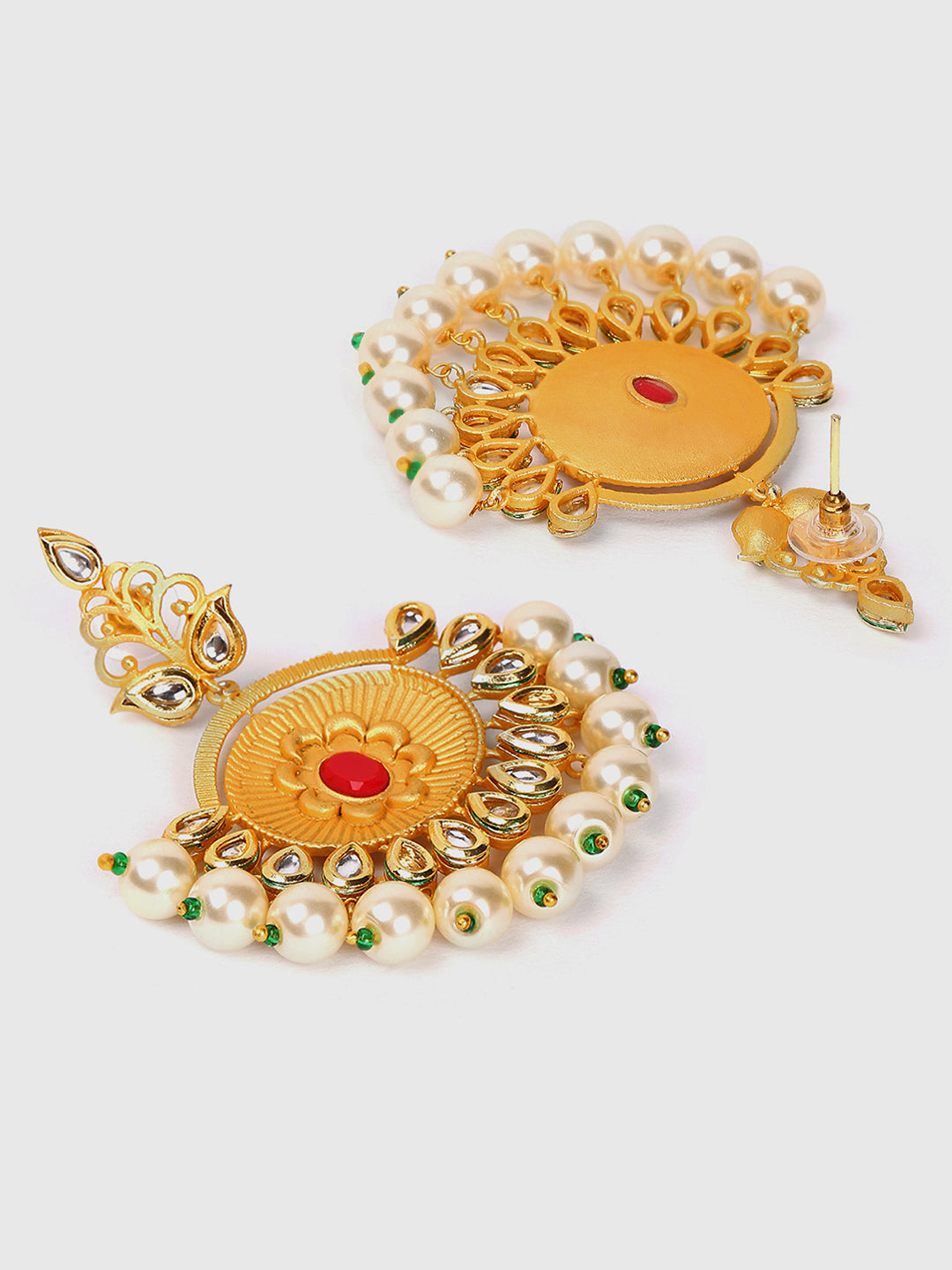 Crescent Shaped Plated Earrings