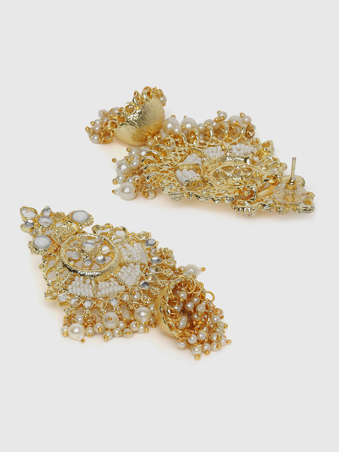 Designer Gold-Plated Paachi Kundan Pearl Earrings