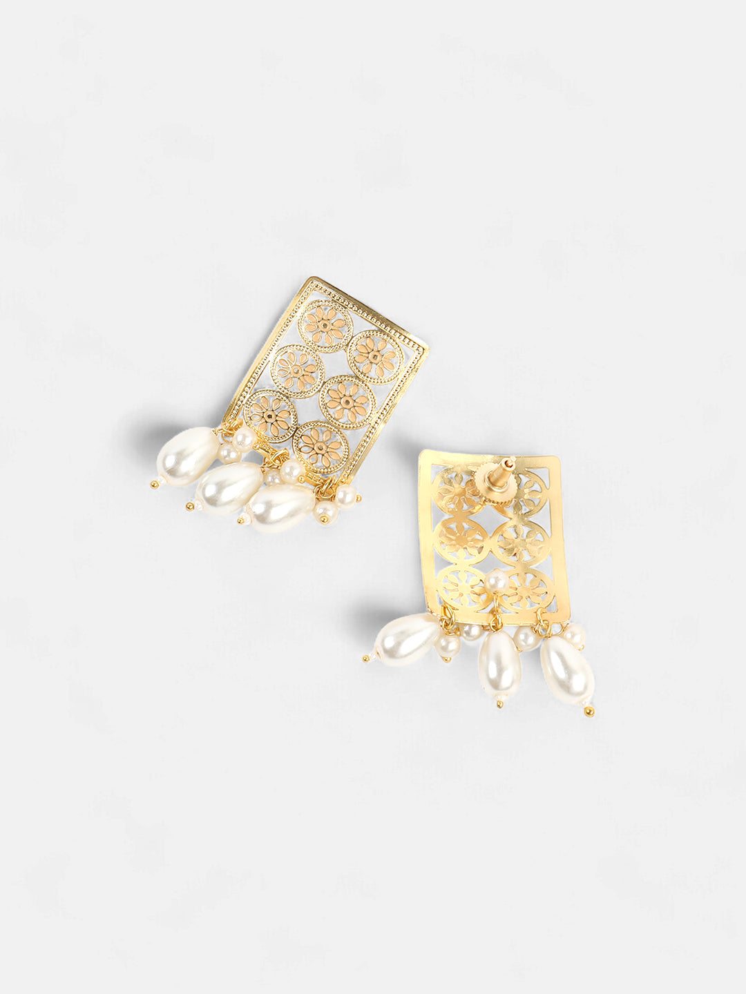 The Nadira Drop Earrings - Antique Gold-SOHEAR1552