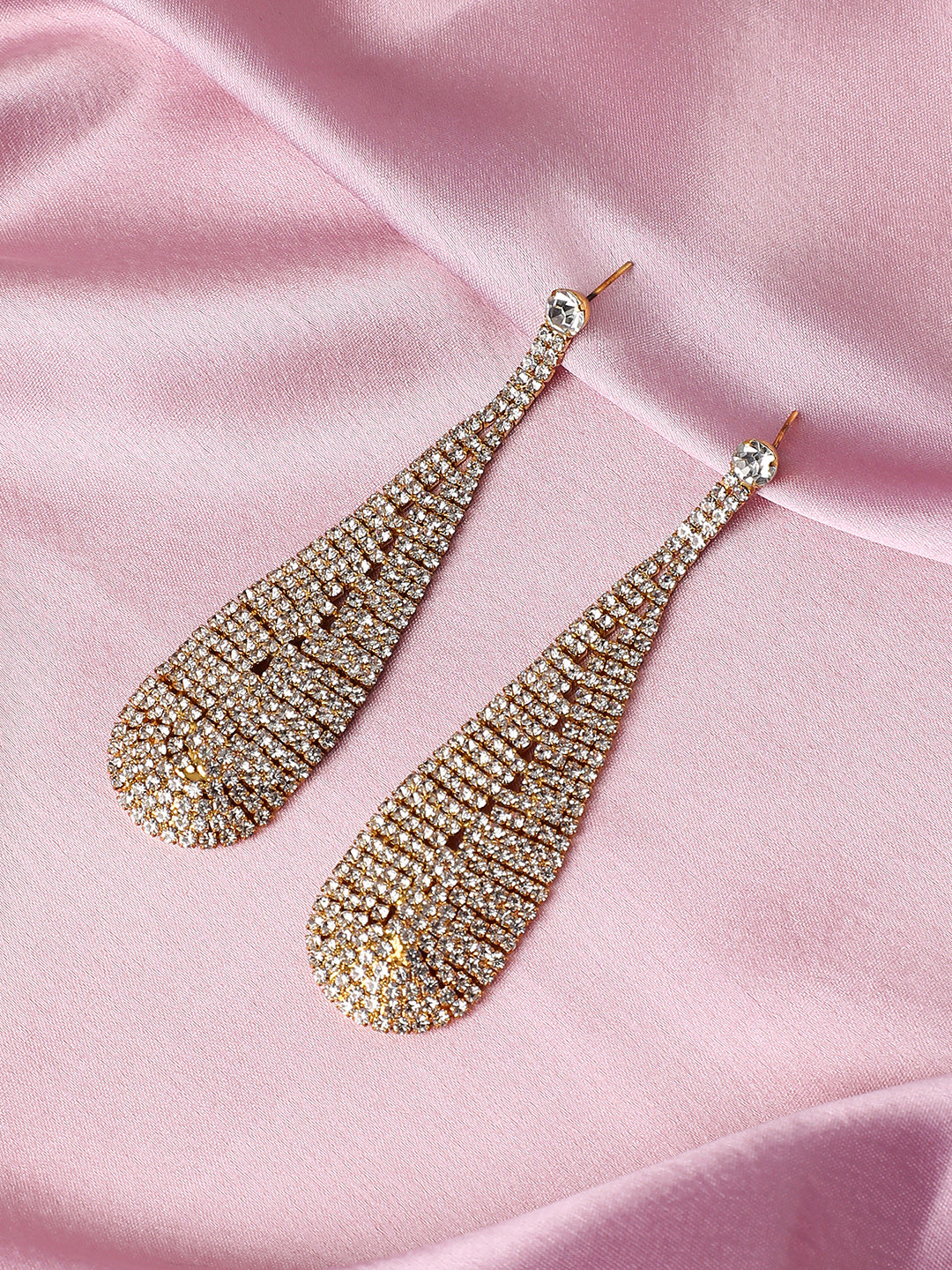 Gold Plated Designer Stone Party Drop Earring