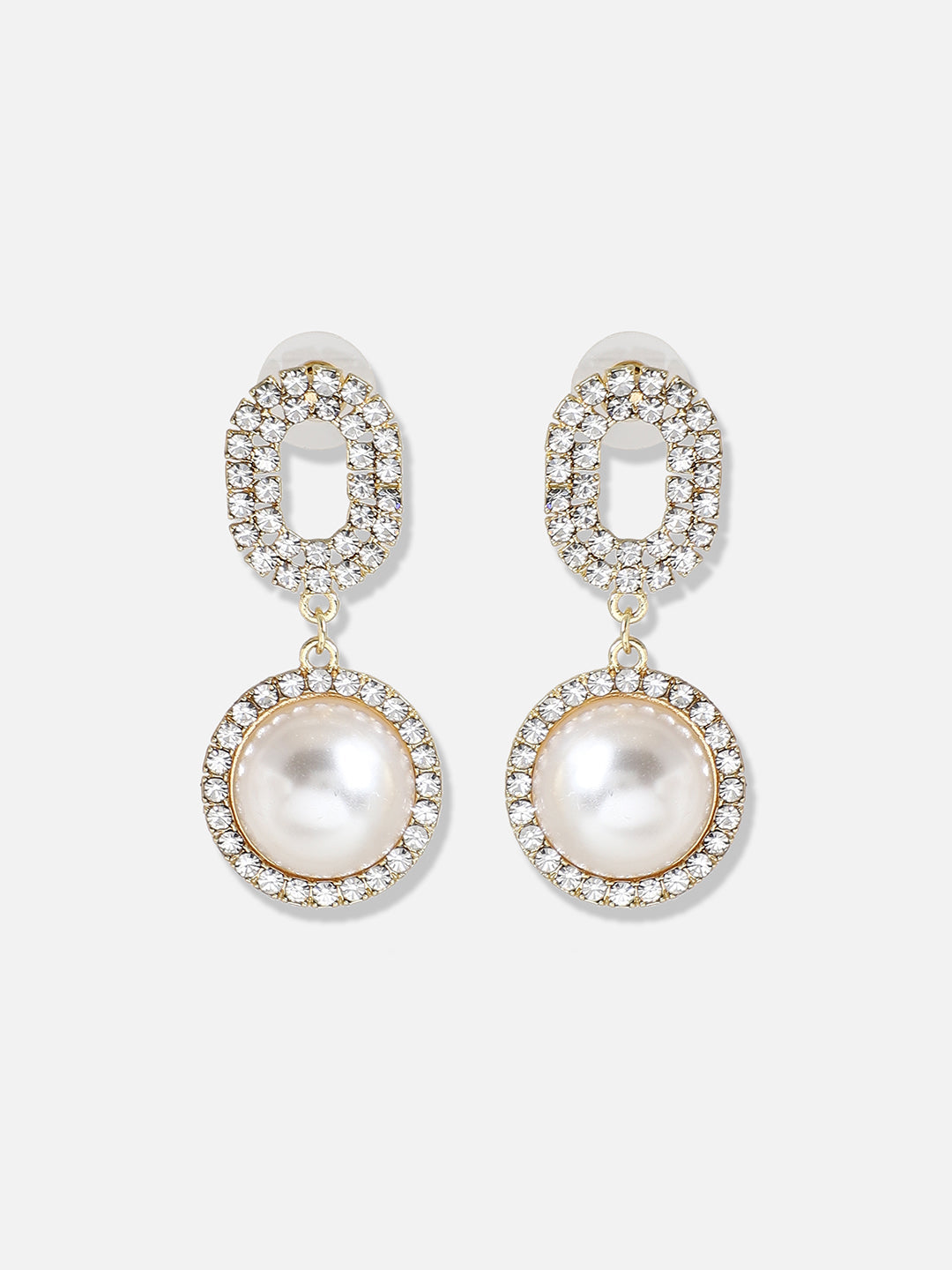 Silver Plated Designer Stone Casual Drop Earring