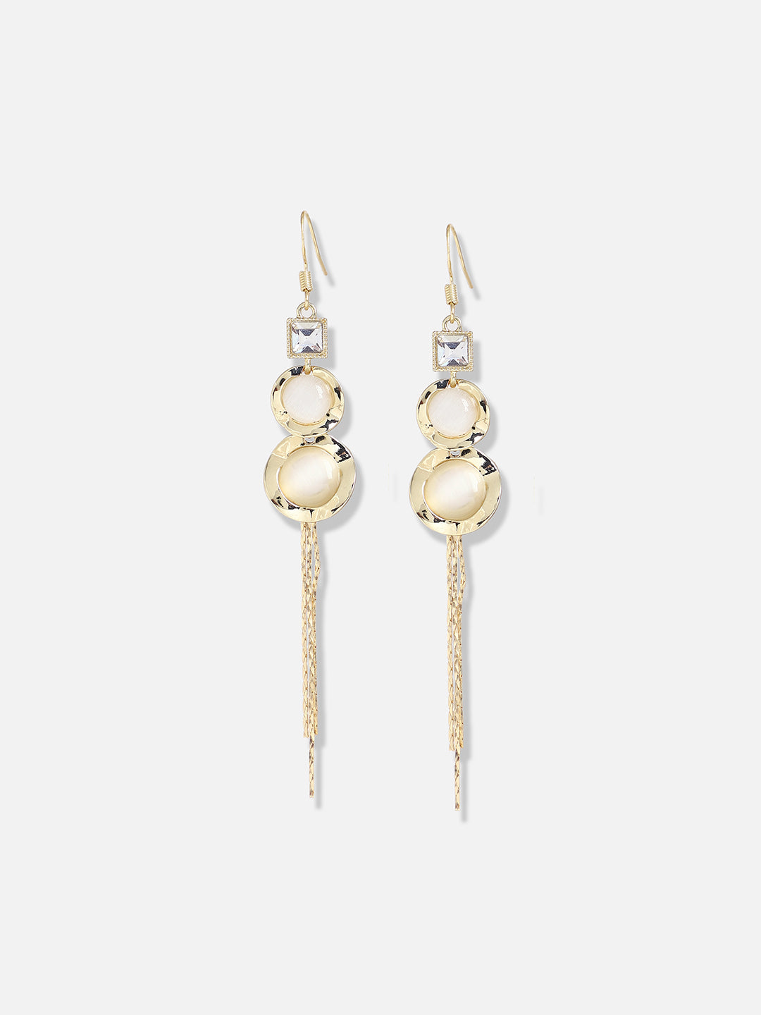 Gold Plated Designer Stone Party Drop Earring