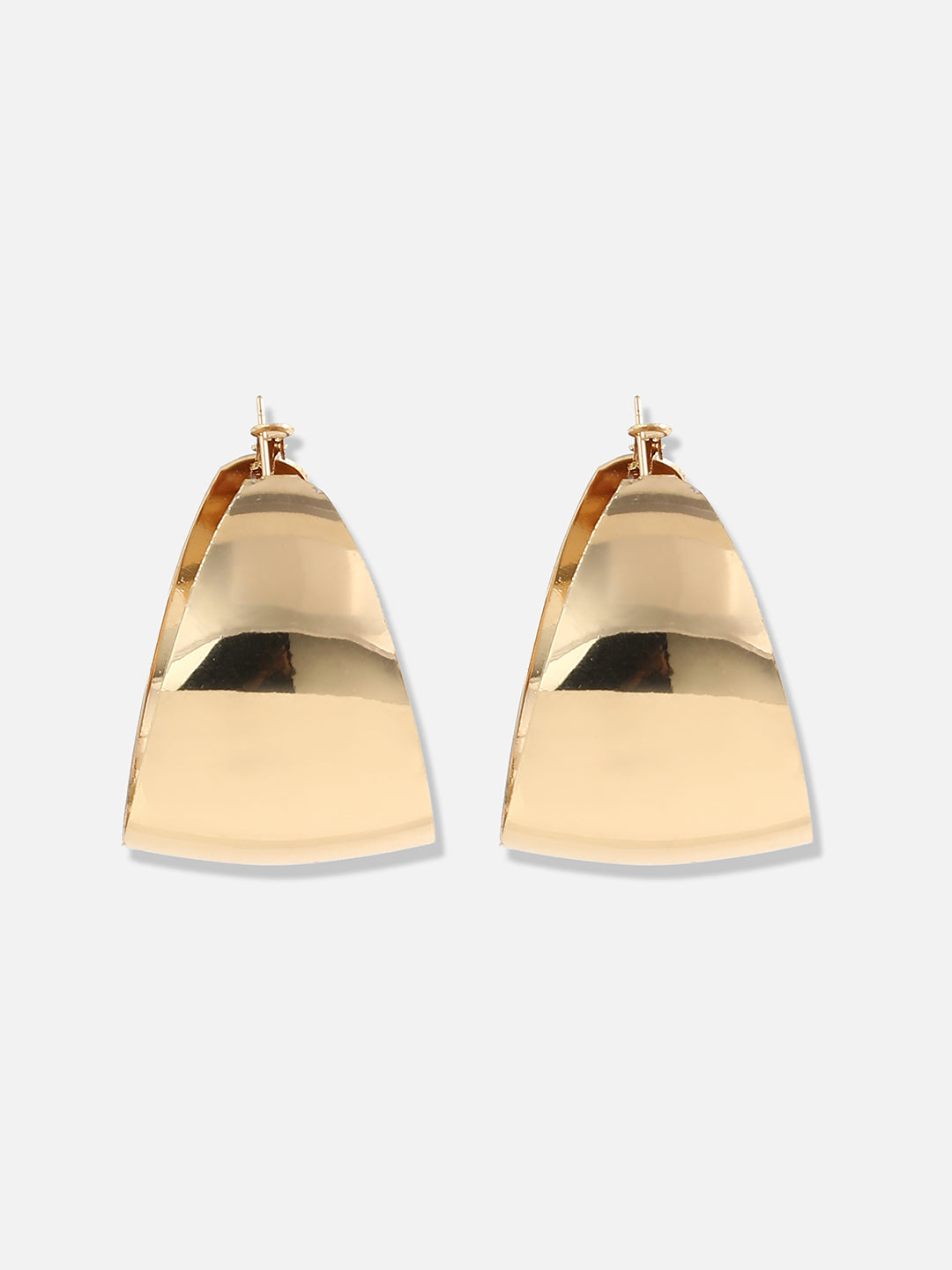 Gold-Plated Contemporary Studs Earrings