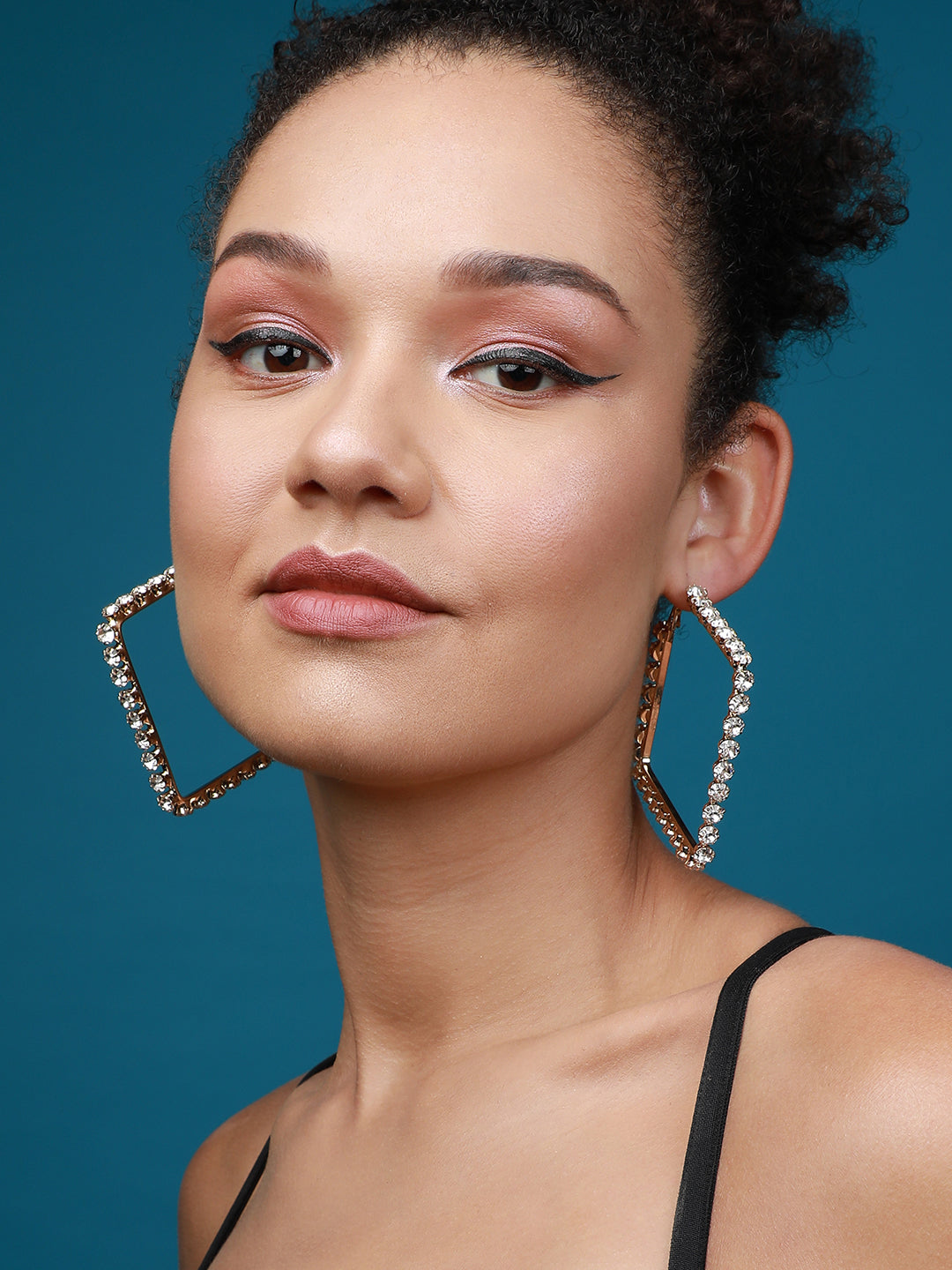 Gold-Plated Contemporary Hoop Earrings