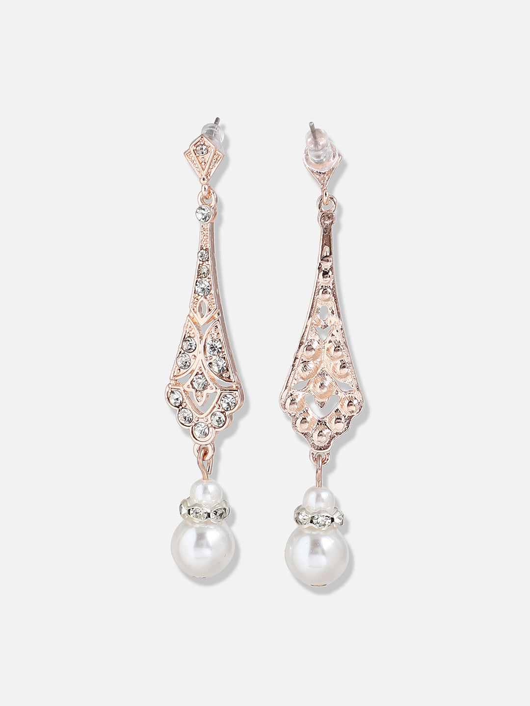 Silver Plated Designer Stone Party Drop Earring