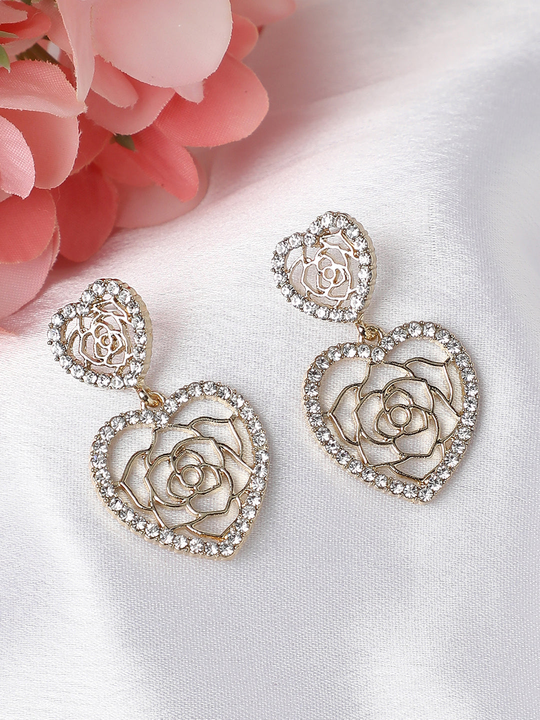 Gold Plated Designer Stone Party Drop Earring