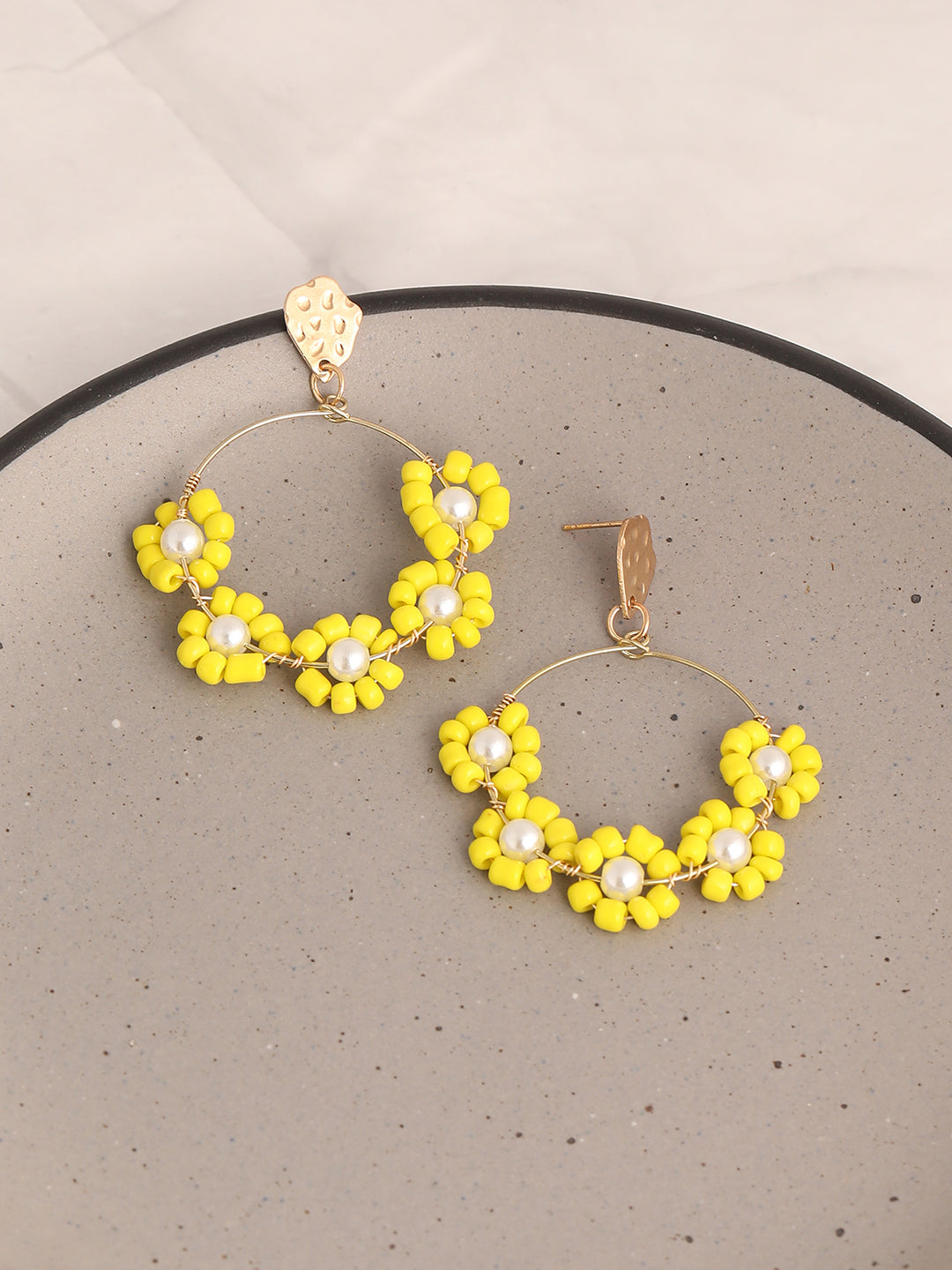 GOLD PLATED PARTY DESIGNER STONE DROP EARRING FOR WOMEN