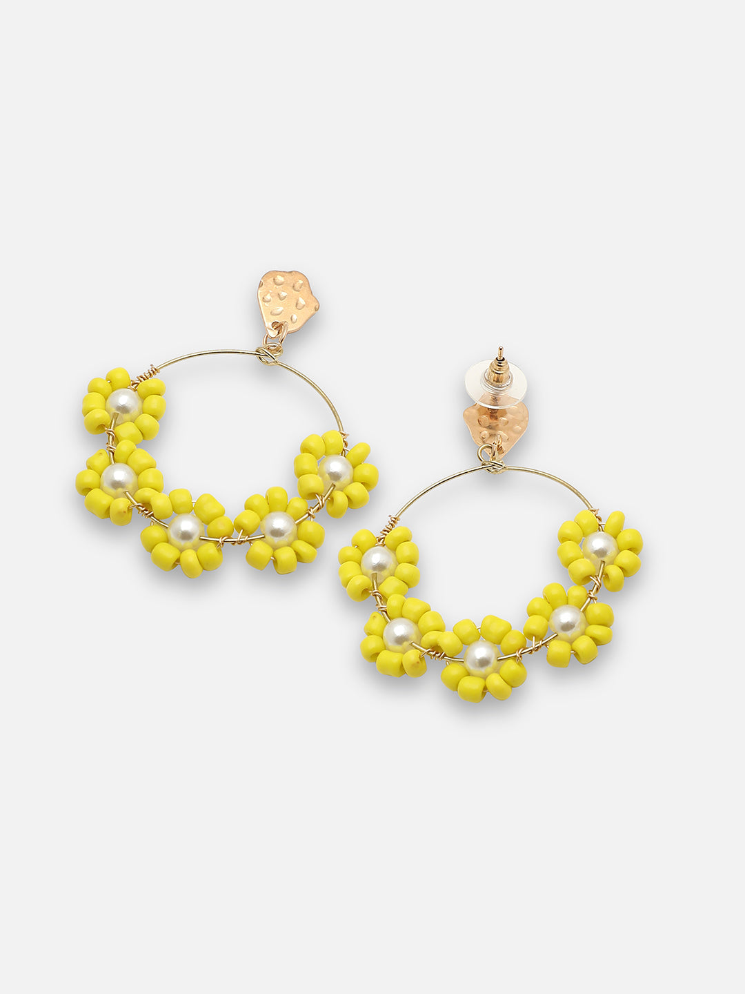 GOLD PLATED PARTY DESIGNER STONE DROP EARRING FOR WOMEN