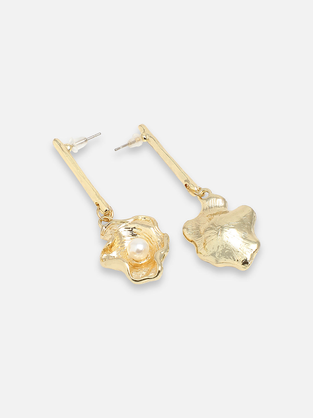 GOLD PLATED PARTY PEARLS DROP EARRING FOR WOMEN
