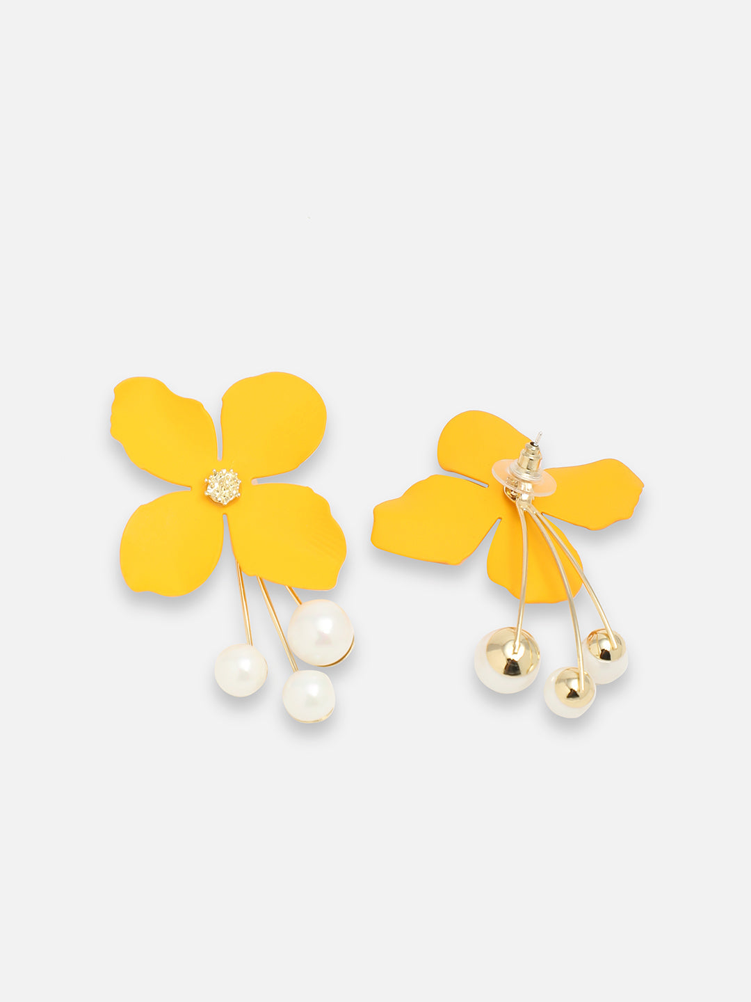 GOLD PLATED PARTY PEARLS DROP EARRING FOR WOMEN