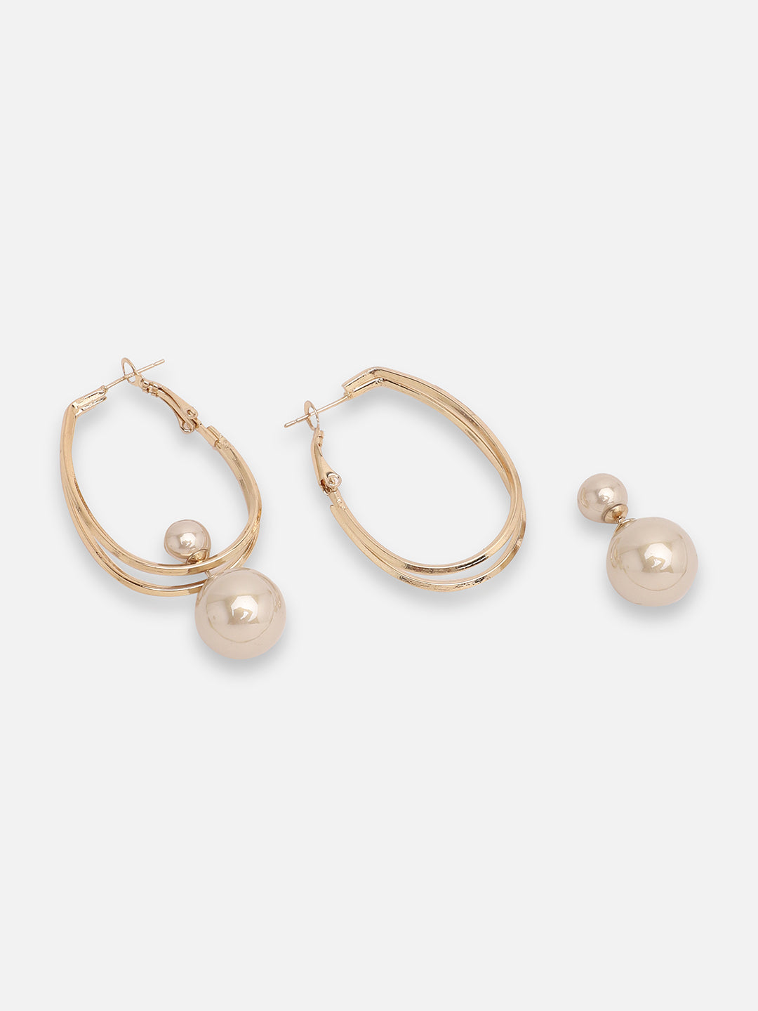 GOLD PLATED PARTY PEARLS DROP EARRING FOR WOMEN