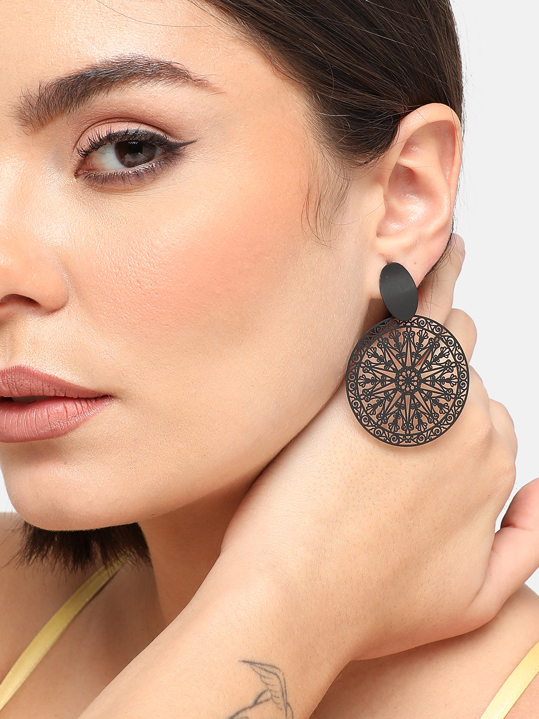 GOLD PLATED PARTY DESIGNER DROP EARRING FOR WOMEN