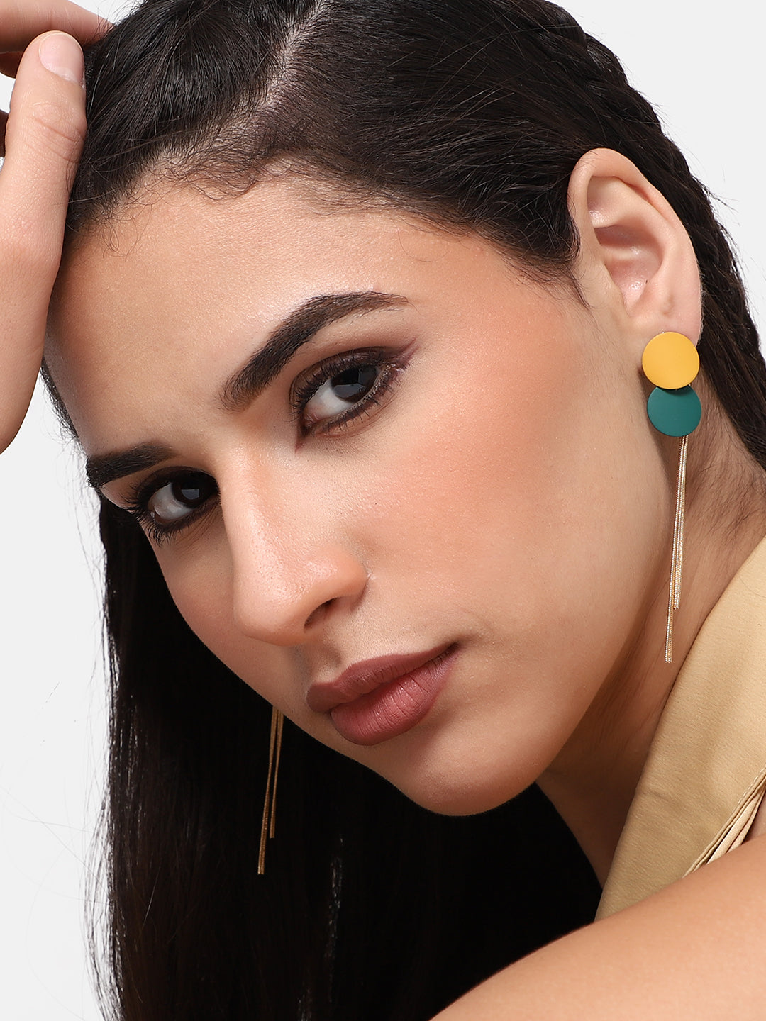 GOLD PLATED PARTY DESIGNER DROP EARRING FOR WOMEN