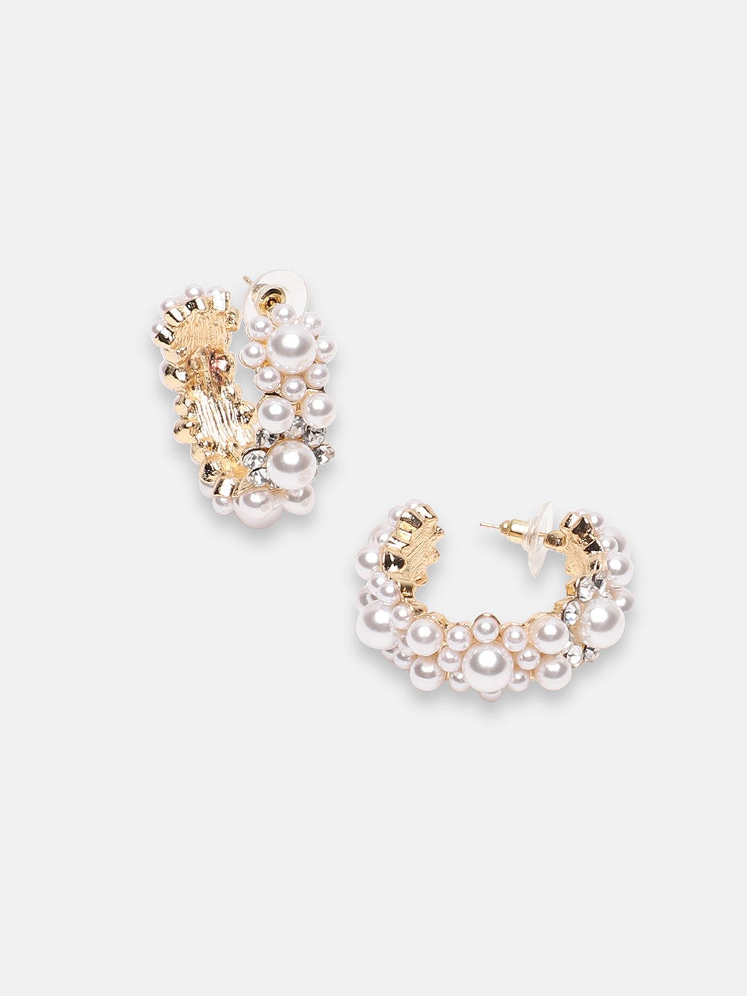 GOLD PLATED PARTY PEARLS DROP EARRING FOR WOMEN