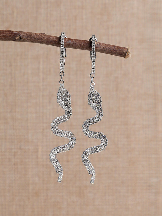 GOLD PLATED PARTY DESIGNER STONE DROP EARRING FOR WOMEN