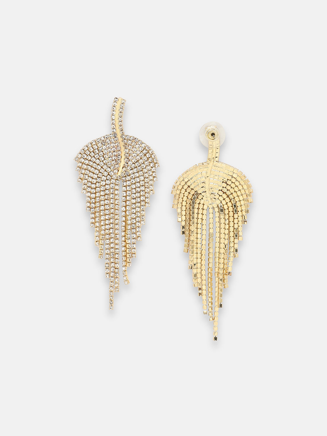 SILVER PLATED PARTY DESIGNER STONE DROP EARRING FOR WOMEN