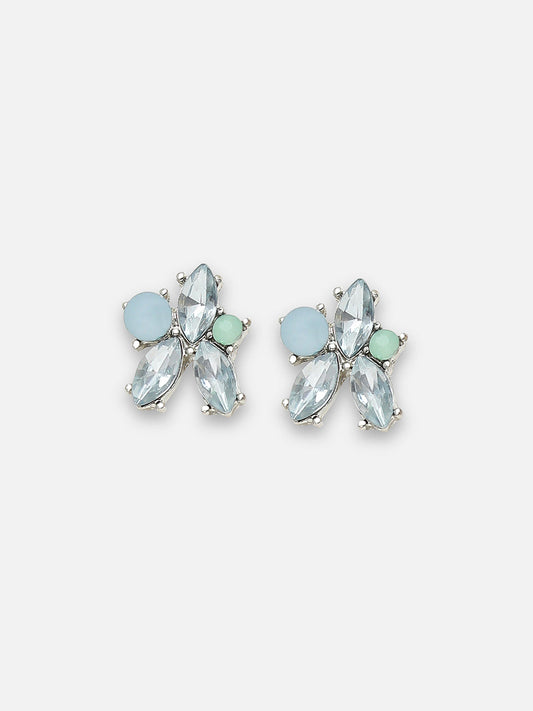 Silver-Plated Contemporary Studs Earrings