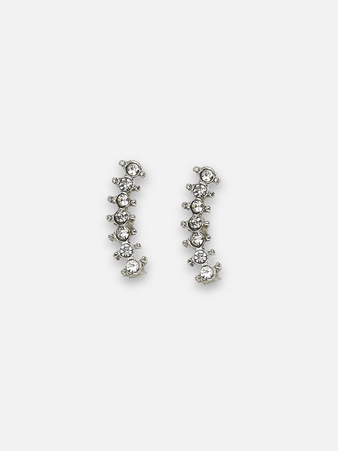 Silver-Plated Contemporary Studs Earrings