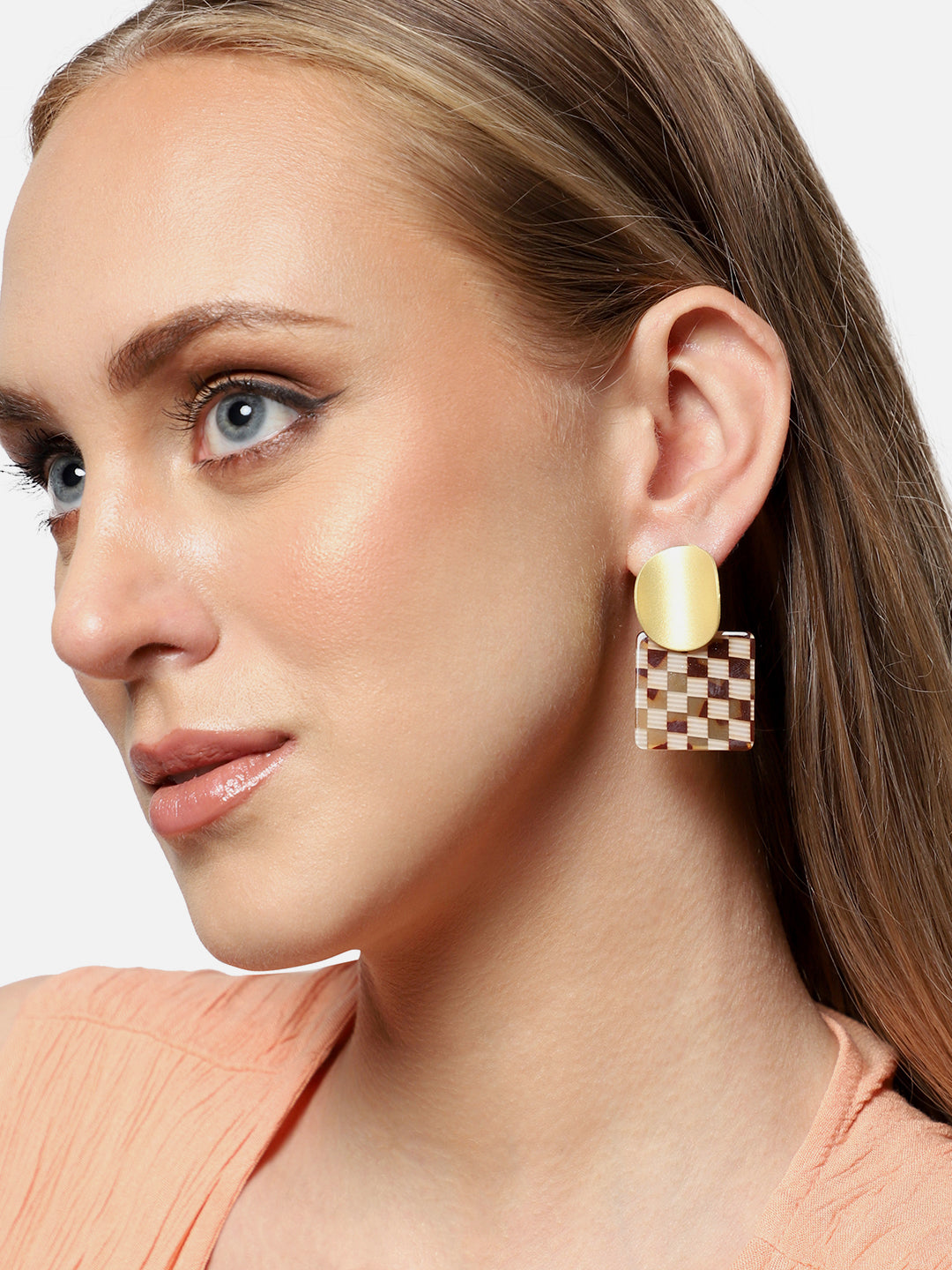 GOLD PLATED PARTY DESIGNER DROP EARRING FOR WOMEN