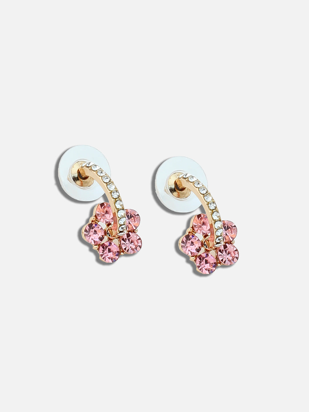 GOLD PLATED PARTY DESIGNER STONE DROP EARRING FOR WOMEN