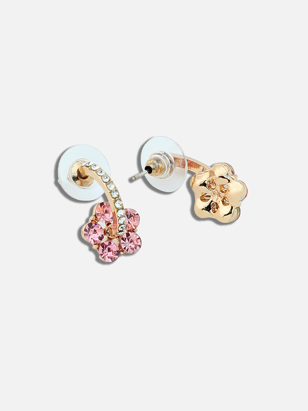 GOLD PLATED PARTY DESIGNER STONE DROP EARRING FOR WOMEN