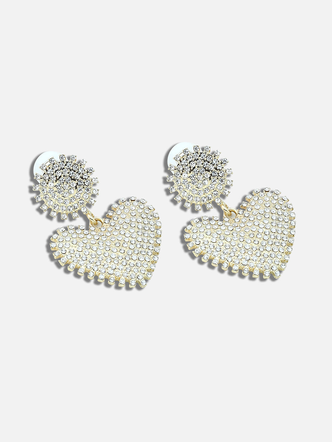 GOLD PLATED PARTY RHINESTONES DROP EARRING FOR WOMEN