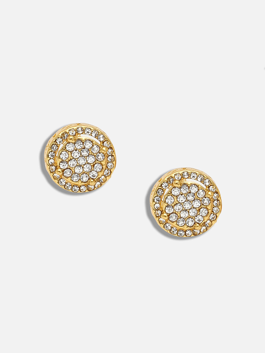 GOLD PLATED PARTY DESIGNER STONE STUD FOR WOMEN